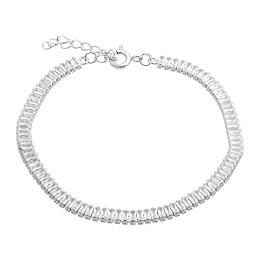 Silver bracelet with phianites