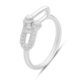 Серебряное кольцо с фианитами