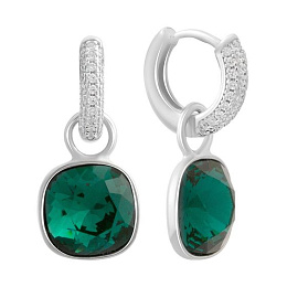 Серебряные серьги с фианитами