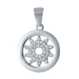 Срібна підвіска з фіанітами
