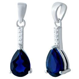 Серебряная подвеска с сапфиром nano 1.643ct