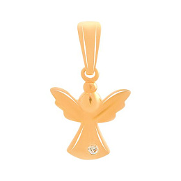 Золота підвіска з фіанітами 0.01ct