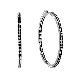 Серебряные серьги с фианитами