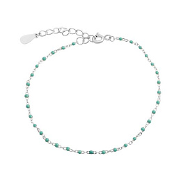 Silver bracelet with enamel