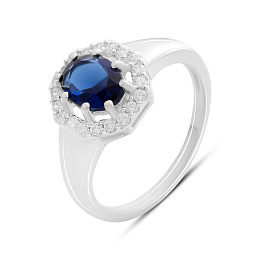 Серебряное кольцо с сапфиром nano 1.388ct