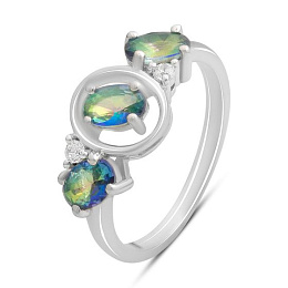Срібна каблучка з містик топазом 1.075ct