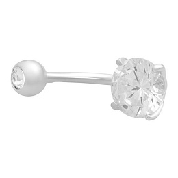 Серебряный пирсинг с фианитами