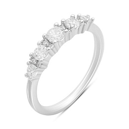 Серебряное кольцо с фианитами