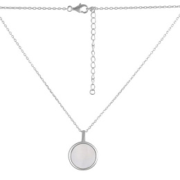 Серебряное колье с перламутром