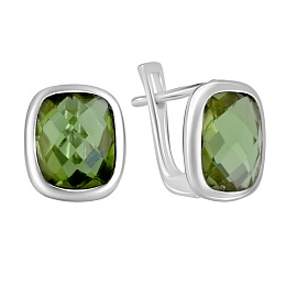 Серебряные серьги с султанитом