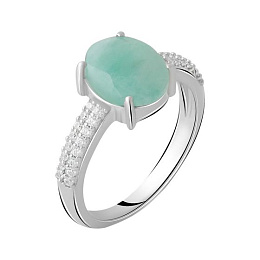 Серебряное кольцо с изумрудом 2.802ct