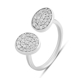 Срібна каблучка з фіанітами 0.55ct