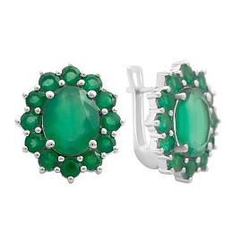 Silver earrings with agate (6.913 carats)