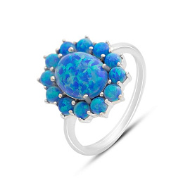 Silver ring with opal 1.94ct
