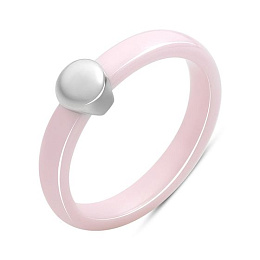 Silver ring with ceramics