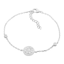 Серебряный браслет с фианитами