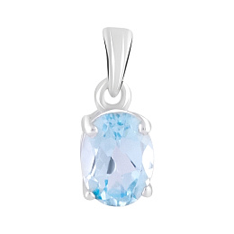 Серебряная подвеска с топазом 1.51ct