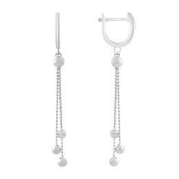 Серебряные серьги без камней