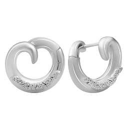 Срібні сережки з фіанітами