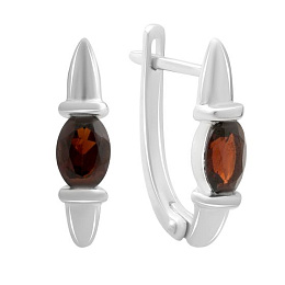 Silver earrings with garnet 1.85ct