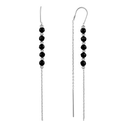 Silver spinel earrings