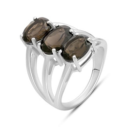 Срібна каблучка з раухтопазом (димчастим кварцом) 5.433ct