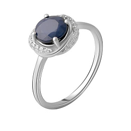 Серебряное кольцо с сапфиром 1.878ct