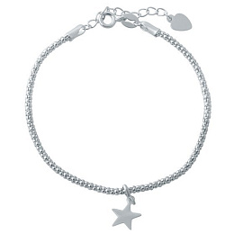 Silver bracelet without stones