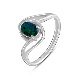 Silver ring with opal 0.271ct