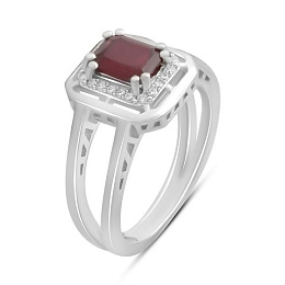 Серебряное кольцо с рубином 1.717ct