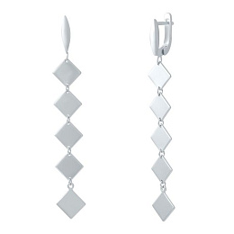 Silver earrings without stones