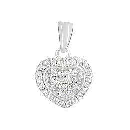 Срібна підвіска з фіанітами