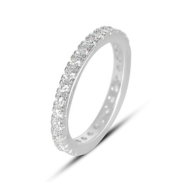 Серебряное кольцо с фианитами