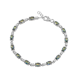 Серебряный браслет с мистик топазом 4.838ct