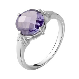 Серебряное кольцо с александритом 5.295ct