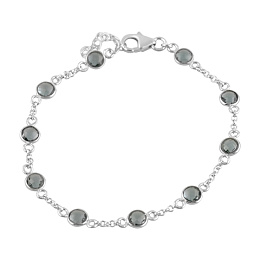 Серебряный браслет с топазом Лондон Блю 5.283ct
