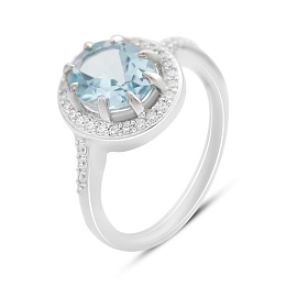 Срібна каблучка з топазом 3.643ct