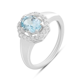 Срібна каблучка з топазом 1.888ct