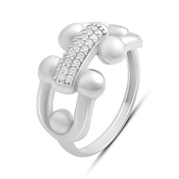 Sterling silver ring with 0.25ct fianites