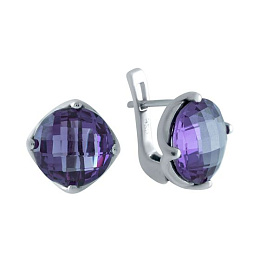 Серебряные серьги с александритом 16.408ct