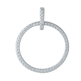 Silver pendant with phianites