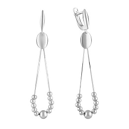 Silver earrings without stones