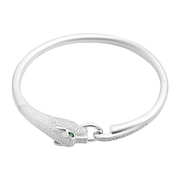 Silver bracelet with phianites