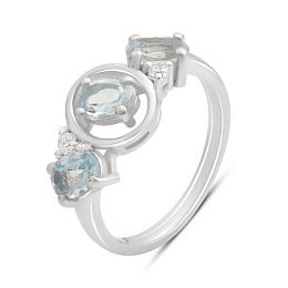 Silver ring with topaz 1.707ct