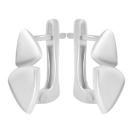 Silver earrings without stones