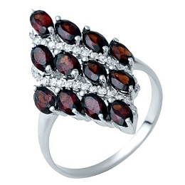 Silver ring with garnet 4.217ct