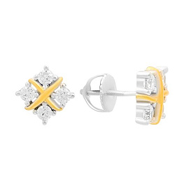 Серебряные серьги с фианитами