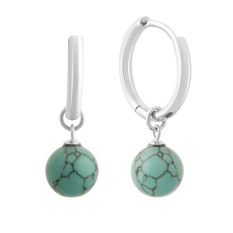 Silver earrings with turquoise