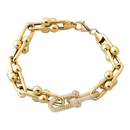 %Padge2% silver bracelet with 1.81ct phianites