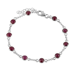 Серебряный браслет с рубином 7.116ct
